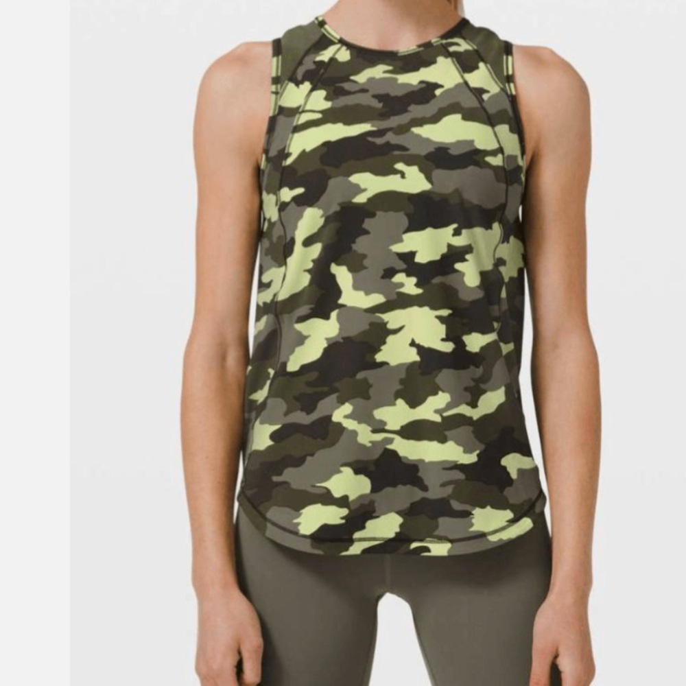 Athletic camo tank top